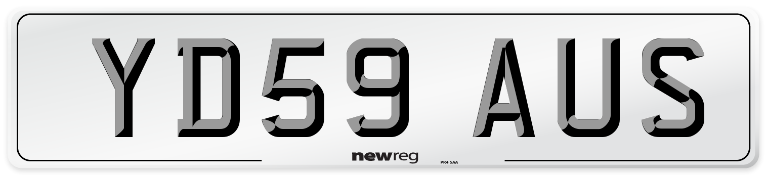 YD59 AUS Number Plate from New Reg